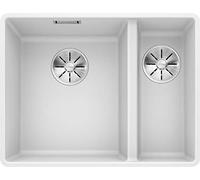 BLANCO SUBLINE 340/160-F - Lavello da cucina filo-top doppio per basi di lavello con larghezza di 60 cm - SILGRANIT - Bianco - 523571