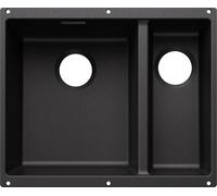 Blanco Subline 340/160-U lavello in granito 52.5x40 cm nero 527818