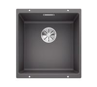Blanco SUBLINE 400-U - Lavello da cucina in granito sotto-top per basi di lavello con larghezza di 50 cm - SILGRANIT - Grigio Roccia - 523423