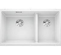 Blanco SUBLINE 430/270-U - Lavello da cucina in granito sotto-top doppio per basi di lavello con larghezza di 80 cm - SILGRANIT - Bianco - 523155