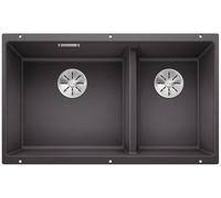 Blanco Subline 430/270-U lavello in granito 72.5x40 cm grigio/grafite/inox 523152