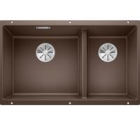 PRONTA CONSEGNA - Blanco Lavello due vasche SUBLINE 430/270-U 1523160 finitura caffè da 75.5x46 cm - Sottotop