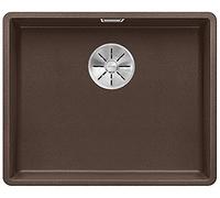BLANCO SUBLINE 500-F - Lavello da cucina in granito filo-top per basi di lavello con larghezza di 60 cm - SILGRANIT - Marrone - 523537