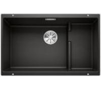 PRONTA CONSEGNA - Blanco Lavello una vasca con gocciolatoio dx integrato SUBLINE 700-U Level 1526004 finitura nero da 73x46 cm - Sottotop