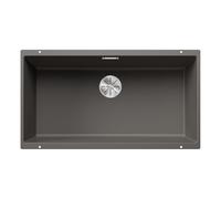 BLANCO Subline 800-U, lavello in granito grigio vulcanico, tipo di montaggio: sottostruttura, per sottolavelli da 80 cm di larghezza, una scollatura e una sola volta, 83 x 46 x 23,2 cm
