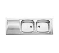 Blanco Top lavello da cucina, 500374, EZS 12 x 4-2 Top acciaio inox satinato lucido [Lavelli da Cucina > per Base Sottolavello a partire da 90 cm]