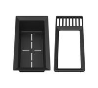 BLANCO Sink Drainer 2 in 1 | Plastica nero-grigio | Combinazione di telaio multifunzione e vassoio residuo con scolapiatti integrato | Uso per tutti i lavelli Silgranit (profondità 40 cm)