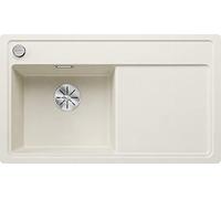 BLANCO ZENAR 45 S-F | Lavello in Granito SILGRANIT softweiß | Tipo di installazione: a filo | Vasca principale a sinistra | per mobili sottopiano da 45 cm di larghezza | Vasca grande | Facile da