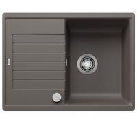 BLANCO ZIA 45 S Compact | Lavello in granito grigio vulcanico | Tipo di montaggio: montaggio superiore | reversibile | per sottolavelli larghi 45 cm | grande bacino | facile da pulire | [68 x 50 x