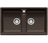 BLANCO Lavello 2 Vasche, Modello ZIA 9, 86 x 50 cm, SILGRANIT PuraDur, Caffè - 1516683