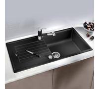 Blanco Zia lavello da cucina, 526023, XL 6 S Zia nero opaco [Lavelli da Cucina > per Base Sottolavello a partire da 60 cm]