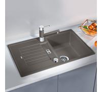 Blanco Zia lavello da cucina, 527382, 45 S Zia grigio vulcanico opaco [Lavelli da Cucina > per Base Sottolavello a partire da 45 cm]