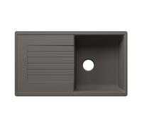 BLANCO ZIA 5 S, Silgranit grigio vulcanico, tipo di montaggio: montaggio dall'alto, reversibile, con sistema di scarico, 50 mobiletto da 50, grande bacino, superficie facile da pulire