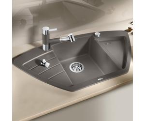 Blanco Zia lavello da cucina, 527394, Zia 9 E Zia grigio vulcanico opaco [Lavelli da Cucina > per Base Sottolavello a partire da 60 cm]