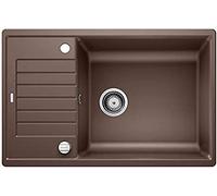 BLANCO ZIA XL 6 S Compact - Lavello rettangolare da cucina in granito per basi con larghezza di 60 cm - Gocciolatoio accorciato e vasca XL - SILGRANIT - Marrone - 523272