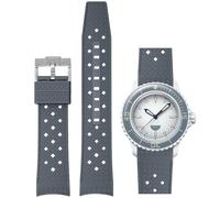 Blancpain Swatch Cinturino Gomma per Orologio 22mm Tropicale Silicone Curvo di Ricambio Originale per Blancpain Swatch Fifty Fathoms Donne Uomo