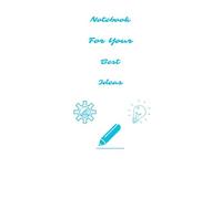 Blank A5 notebook with margins and 60 sheets, white and light blue cover by 4noting