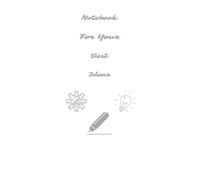 Blank A5 notebook with margins and 60 sheets, white and light gray cover by 4noting