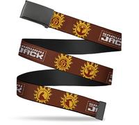 `Blank Black 1.0`` Buckle - Samurai Jack Title Logo And Icons Red/O... ACC NUOVO