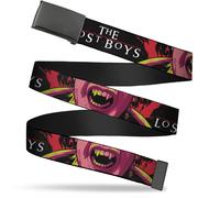 `Blank Black 1.0`` Buckle - The Lost Boys Teeth Fangs Pose Title Lo... ACC NUOVO