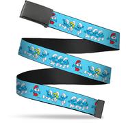 `Blank Black 1.0`` Buckle - The Smurfs Seven Character Group Holdin... ACC NUOVO
