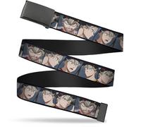 `Blank Black 1.25`` Buckle - Black Clover Asta Five Expression Bloc... ACC NUOVO