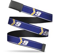 `Blank Black 1.25`` Buckle - Chase Elliott #9 Car Scheme Blue/Yello... ACC NUOVO