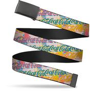 `Blank Black 1.5`` Bo Buckle - Coca-Cola Script Logo Stacked Pop Ar... ACC NUOVO