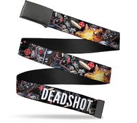 `Blank Black 1.5`` Bo Buckle - Deadshot Face/Pose/Targets/Bullets W... ACC NUOVO