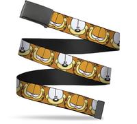 `Blank Black 1.5`` Bo Buckle - Garfield And Odie Faces Close-Up Ora... ACC NUOVO