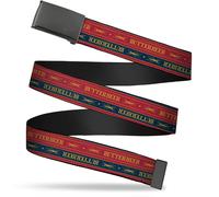 `Blank Black 1.5`` Bo Buckle - Harry Potter Butterbeer Stripe Red/B... ACC NUOVO
