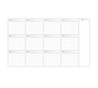 Blank Calendar Planner, Reusable Wall Organizer, 34x58 inches, Dry-Erase Scheduling Board, Large Writable Chart for Office Space, Home Study, Classroom Planning, Monthly Tracker