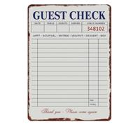 Blank Check List Metal Sign Wall-Art 12x8 Inch