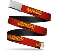 `Blank Chrome 1.25`` Buckle - Bazinga Red/Gold/Black Webbing` ACC NUOVO