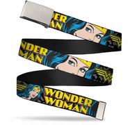 `Blank Chrome 1.25`` Buckle - Wonder Woman W/Face Close-Up Leopard ... ACC NUOVO
