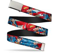 `Blank Chrome 1.5`` Bo Buckle - Superman Action Poses/Stars & Strip... ACC NUOVO