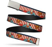 `Blank Chrome 1.5`` Bo Buckle - Superman Pose/Shield Americana Blue... ACC NUOVO