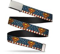 `Blank Chrome 1.5`` Bo Buckle - Superman Shield Americana Red/White... ACC NUOVO