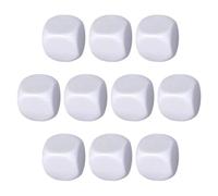 Blank Dice Set - Acrylic Craft Dice Blocks | Acrylic Writable Puzzle Cubes - 10 Reusable Blank Dices for Drawing Alphabet Games Teaching Activities and Creative Diy Building Fun