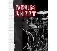 Blank Drum Sheet Music Notebook - Cahier de Musique pour Batterie à Portées Vierges: 5-Line Percussion Staff Paper | 180 Pages | 8.5 x 11 in | Drum ... batterie - Papier à musique 5 lignes par port