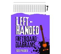 Blank Guitar Neck Notebook 8.27 x 11.69 for 7 String Guitar & Left-Handed Players: 120 Pages | Guitar Fretboard Diagram Book for Musicians | A4