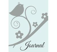 Blank Journal with Cute Bird and Swirl Design: 120 Page College-Ruled 8.5" x 11" Lined Notebook