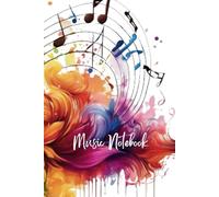 Blank Manuscript Notebook with Musical Note Cover Design: Music Composition Sheet Paper | 6 x 9 inches, 200 pages