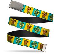 `Blank Matte 1.5`` Bo Buckle - Scooby Doo Pose And Dog Tag Blocks Y... ACC NUOVO