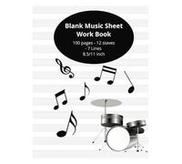 Blank Music Sheet Worksheet: Music Sheets with easy-to-use staff paper for composing, arranging, and more | 8.5x11 inches, 100 pages | Perfect for Musicians, Songwriters, and Students…, and more!"