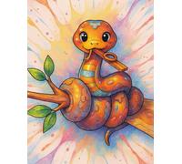 BLANK Musical Notebook - Animal Orchestra - Snake with a Kazoo: 8.5 x 11", 100 pages, 6 staves per page
