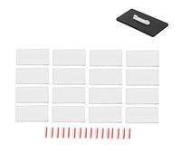 Blank Name Badges 16pcs | DIY Custom Name Tag for Work/School/Events | MDF Material with Secure Pin | Engrave Your Own Design