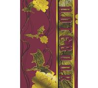 Blank Notebook: 300 Unlined Pages | 5.25 x 8 Inches | Softcover Journal for Sketching, Creative Writing, Note Taking, and Bullet Journaling | Oriental Dragon & Flower Collection (Wild Roses Version)