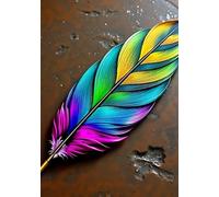 Blank Notebook 6x9 - Journal for Creative Writing, Sketching, and Drawing - 240 Pages: Featuring a Colorful Feather Design