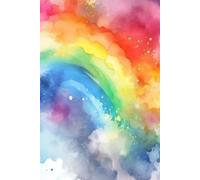 Blank Notebook for ideas creativity journaling drawing relaxation self help no lines: watercolor rainbow cover 6x9 120 page Name and Date